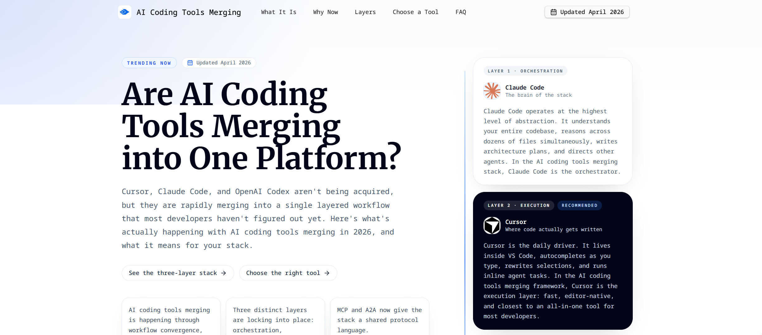 AI Coding Tools Merging: The 2026 Stack Nobody Planned